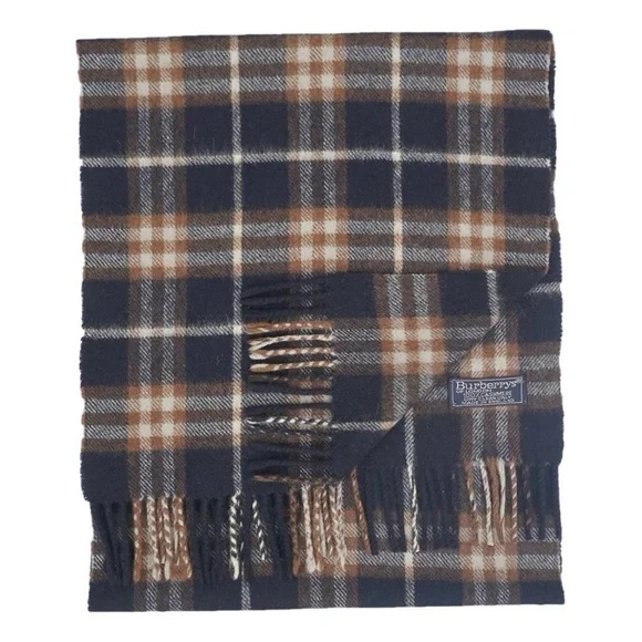 Burberrys London Cashmere Scarf – Classic Plaid Check - Picture 1 of 5